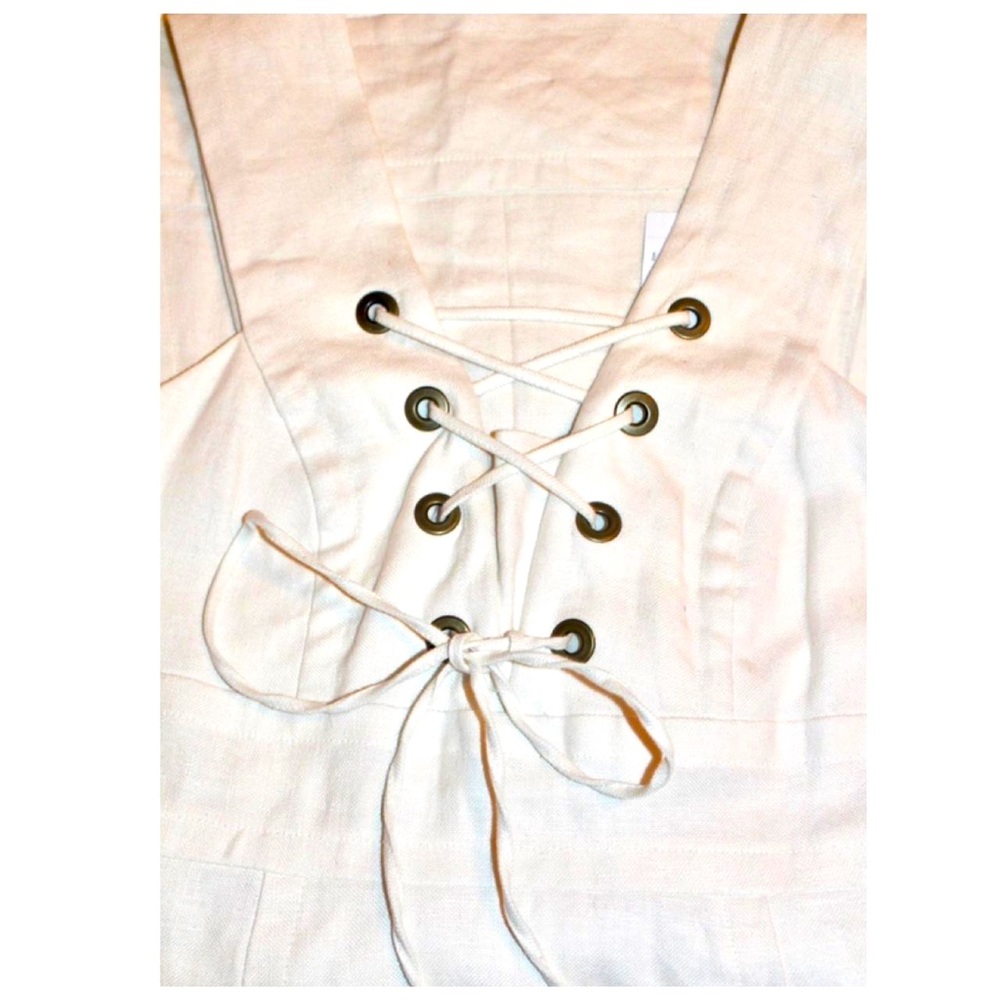White Linen Dress NWT - Picture 2 of 4